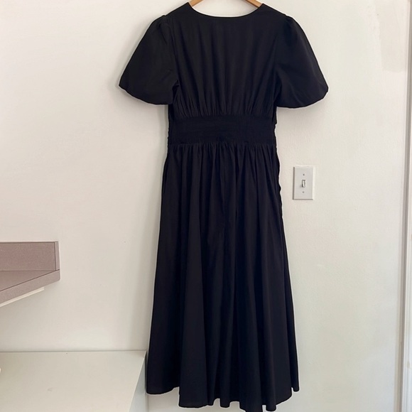NWOT Anthropologie Katerina Button-Front Midi Dress Black - Picture 11 of 16